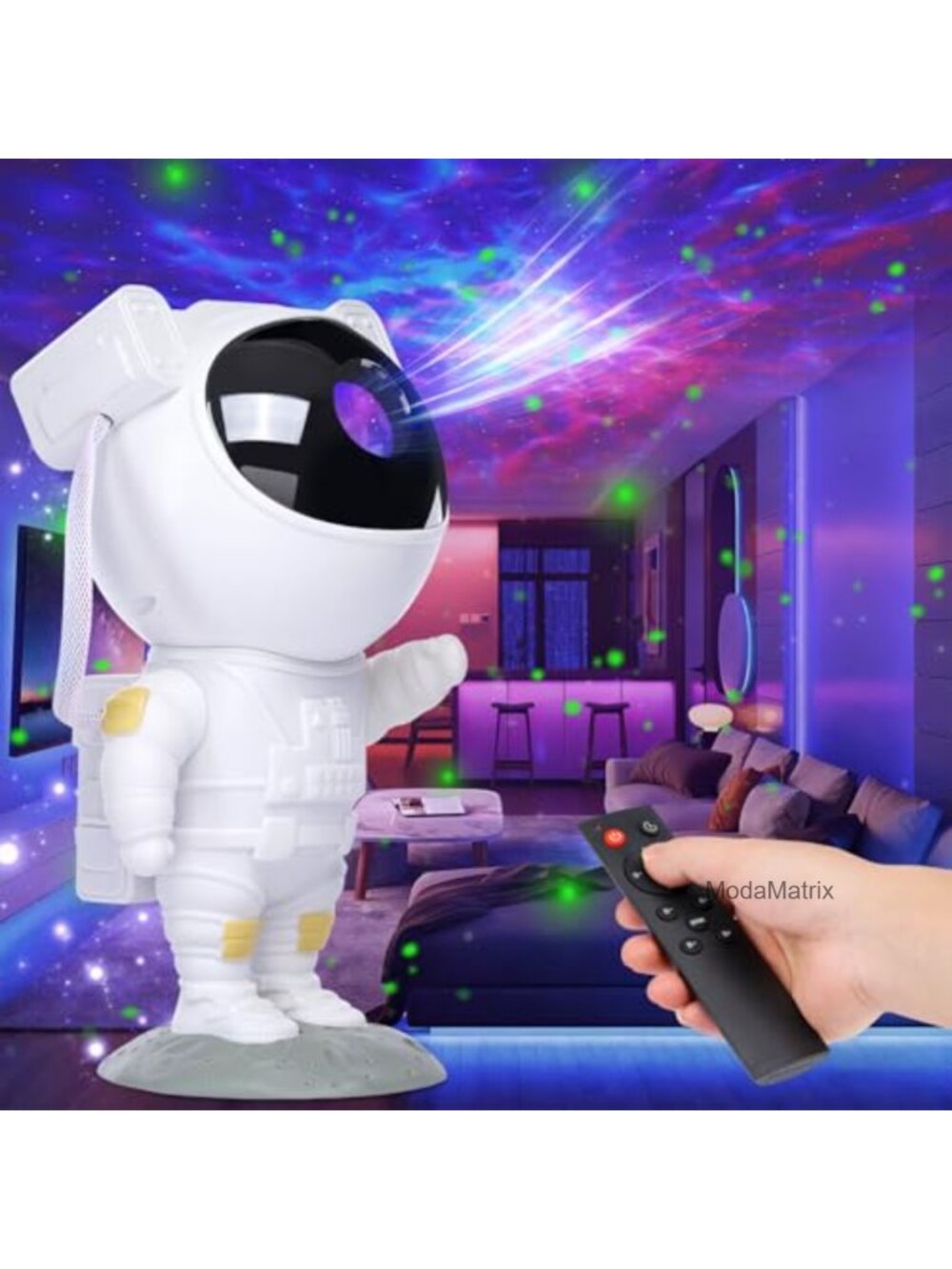 Astronaut Star Projector Galaxy Night Light with Remote and Timer for Kids